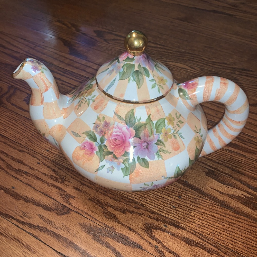 MacKenzie-Childs Honeymoon Orange Marmalade Teapot